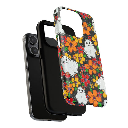 Halloween Floral Ghost Phone Case — Tough Magnetic Protective Cover