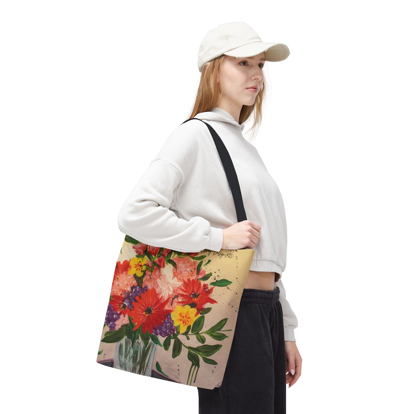Colorful Drip Bouquet Tote Bag