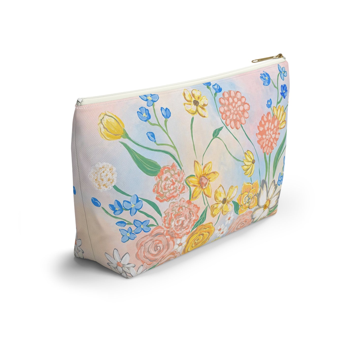 Bloom Where You Are Planted — Pastel Wildflower Accessory Bag