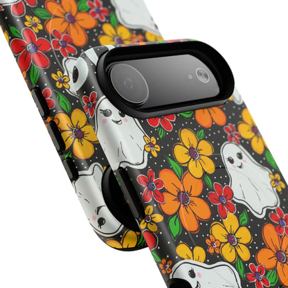 Halloween Floral Ghost Phone Case — Tough Magnetic Protective Cover
