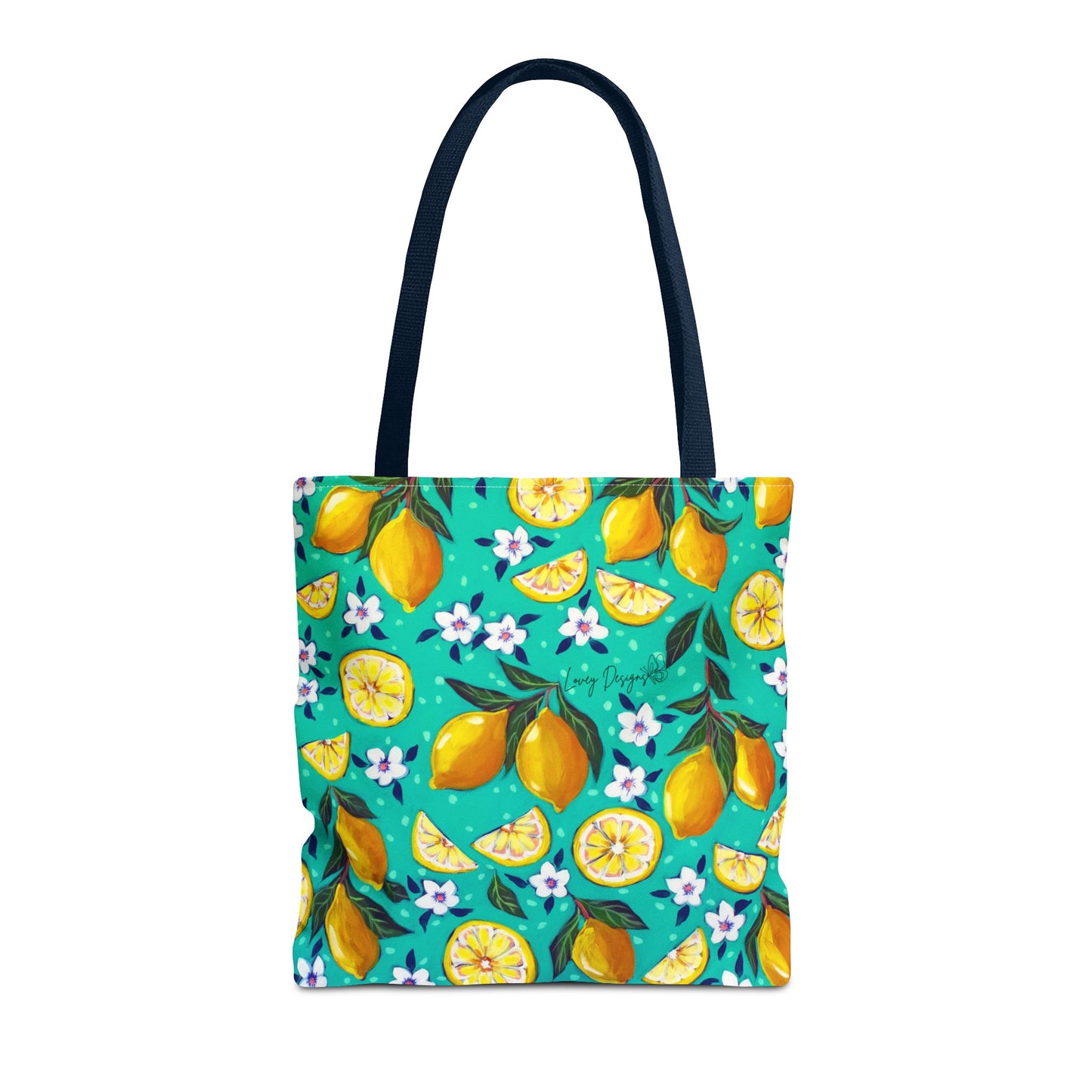 Lemon Blossom Tote Bag — Vibrant Citrus All-Over Print