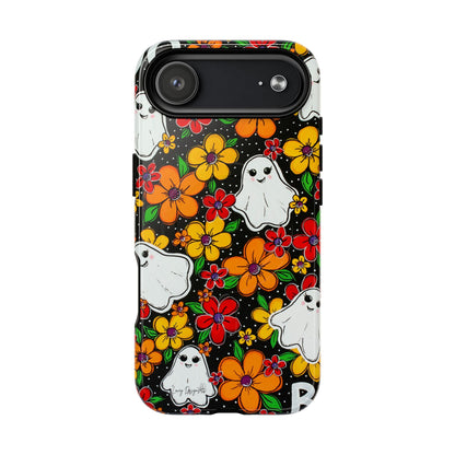 Halloween Floral Ghost Phone Case — Tough Magnetic Protective Cover