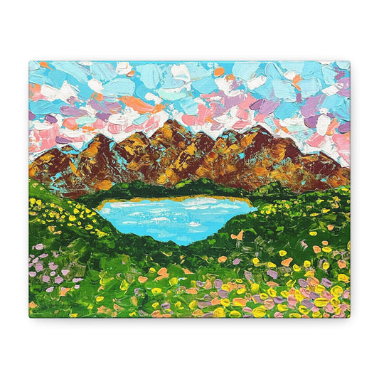 Colorful Mountain Landscape - Canvas Print