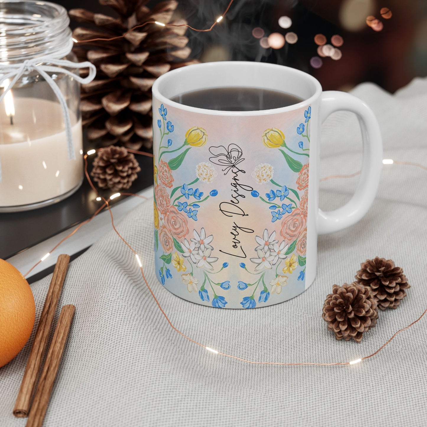 Bloom Where You Are Planted Ceramic Mug — Spring Floral Coffee Cup (11oz/15oz)