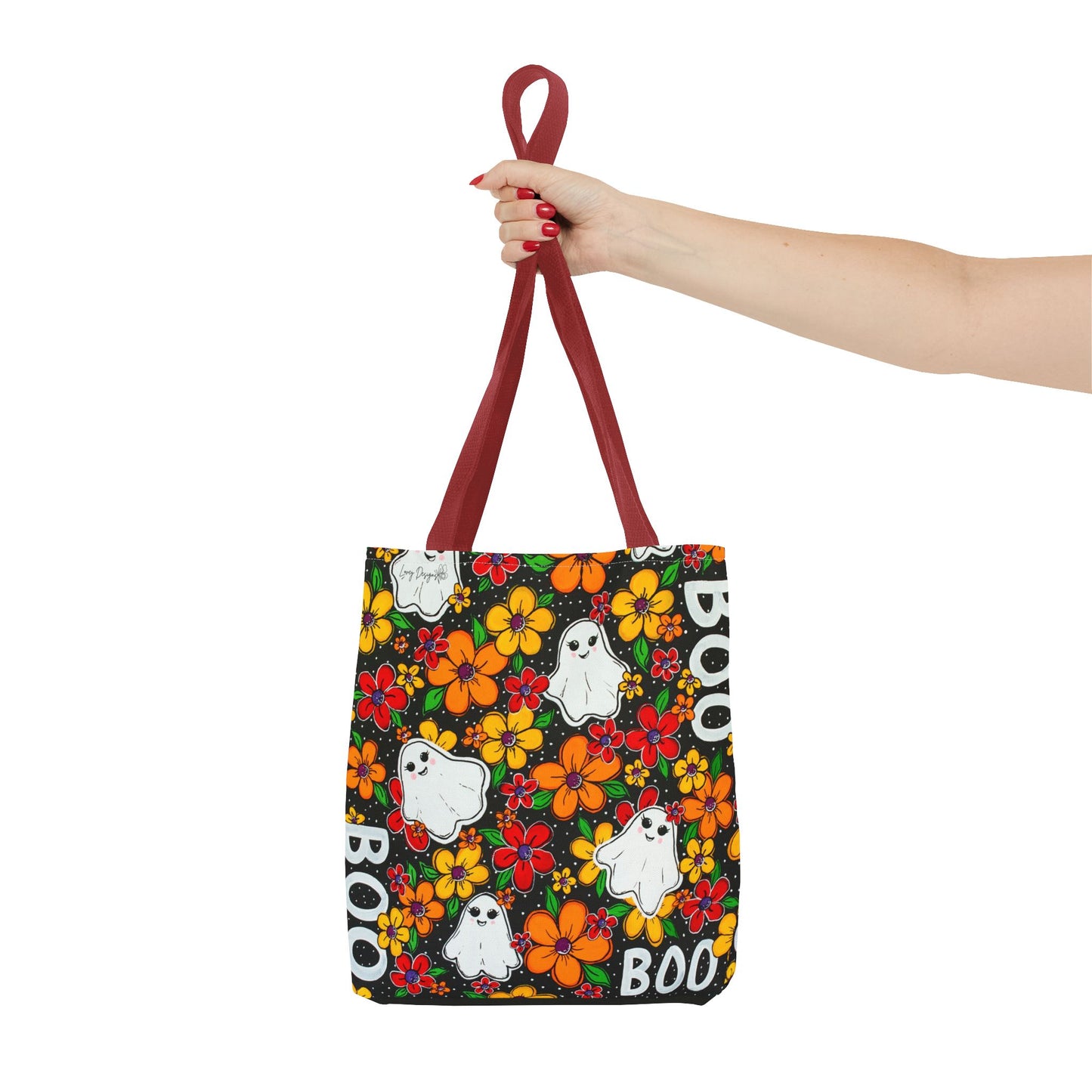 Halloween Ghosts in the Garden Tote Bag — Fall Season AOP Tote