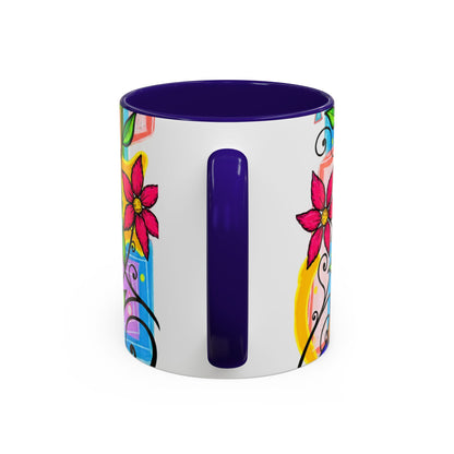Colorful Floral Art Mug – Vibrant Hand-Painted Flowers (11oz, 15oz)