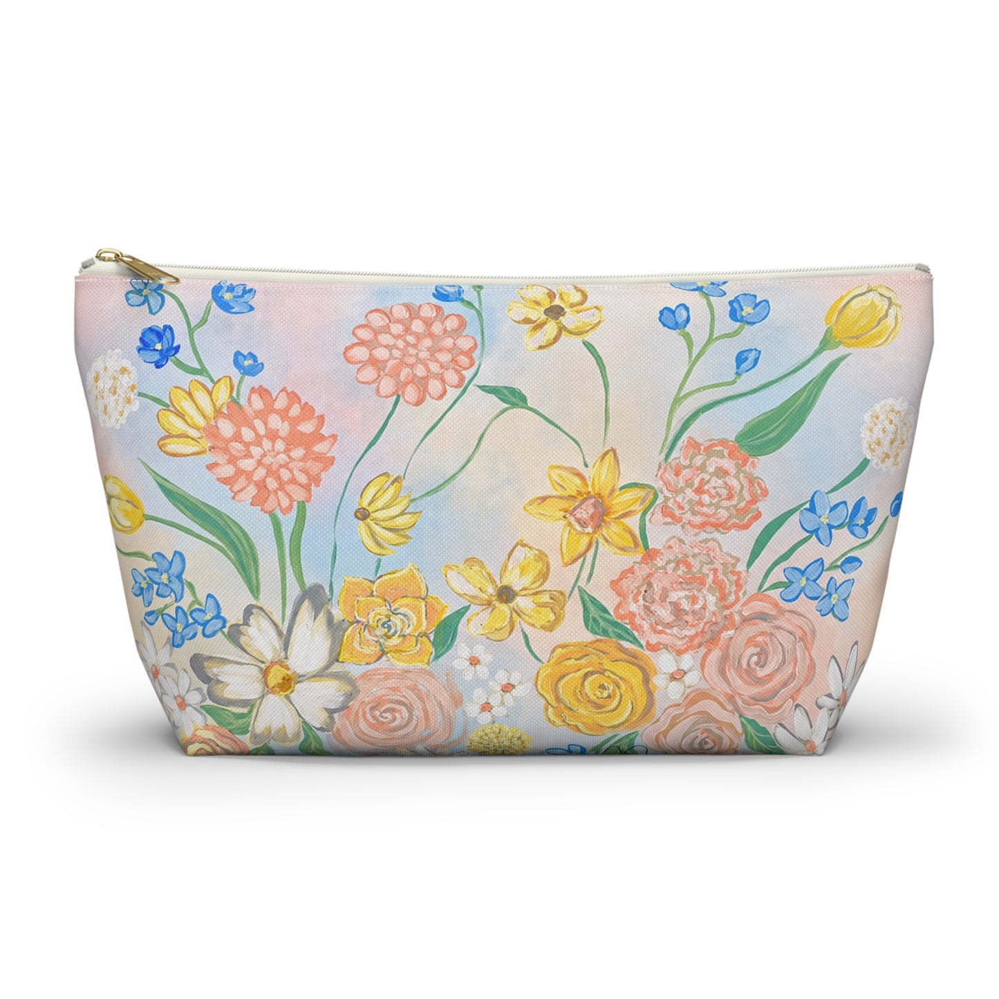 Bloom Where You Are Planted — Pastel Wildflower Accessory Bag