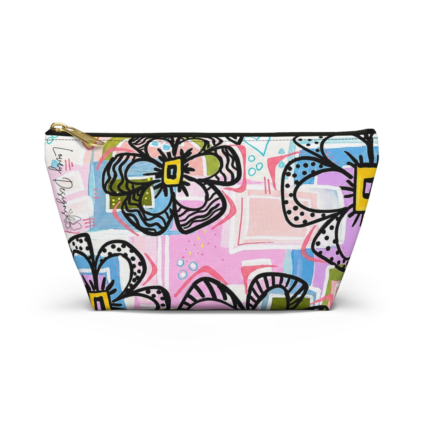 Floral Pop Accessory Pouch — Colorful Makeup & Travel Cosmetic Bag