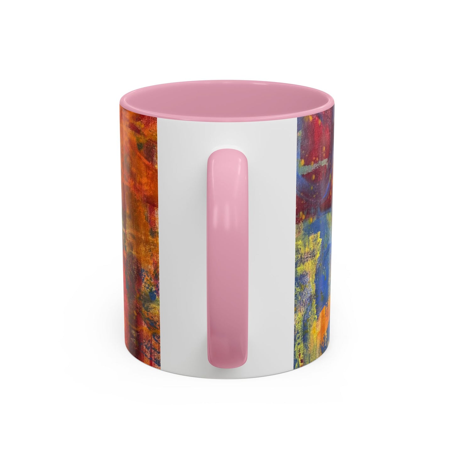 Colorful Abstract Art Mug (11oz & 15oz) — Hand-Painted Vibe, Logo Accent