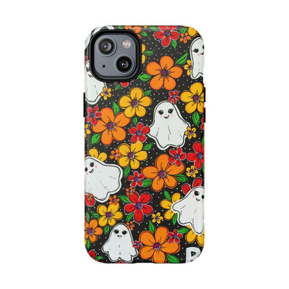 Halloween Floral Ghost Phone Case — Tough Magnetic Protective Cover