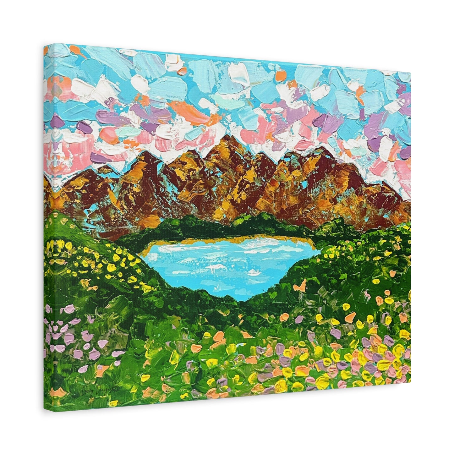 Colorful Mountain Landscape - Canvas Print