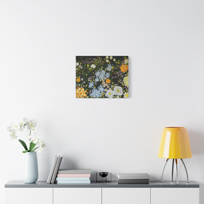 Enchanted -Floral Night Garden Matte Canvas