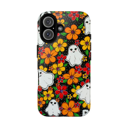 Halloween Floral Ghost Phone Case — Tough Magnetic Protective Cover