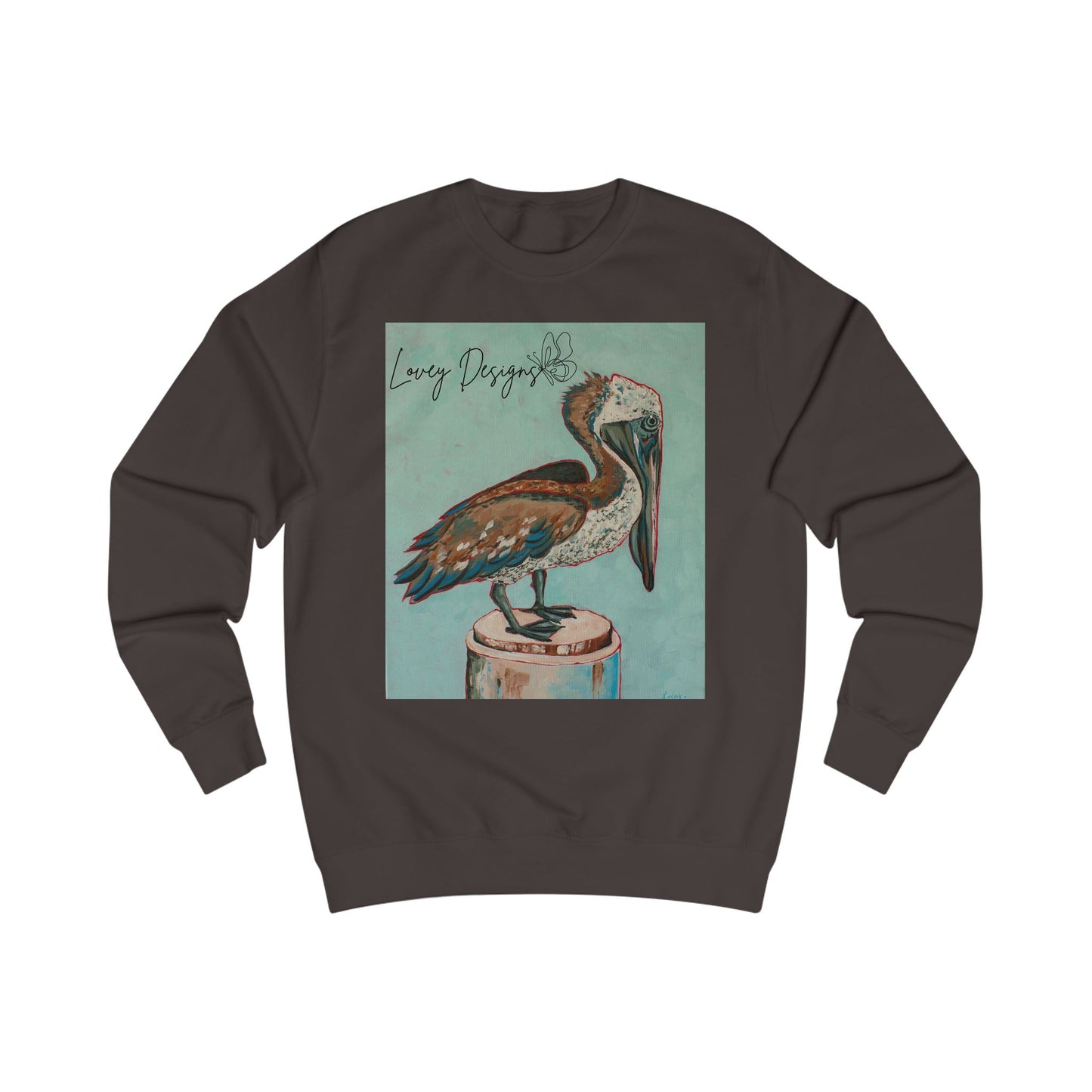 Beach Pelican Sweatshirt — Coastal Bird Graphic Crewneck