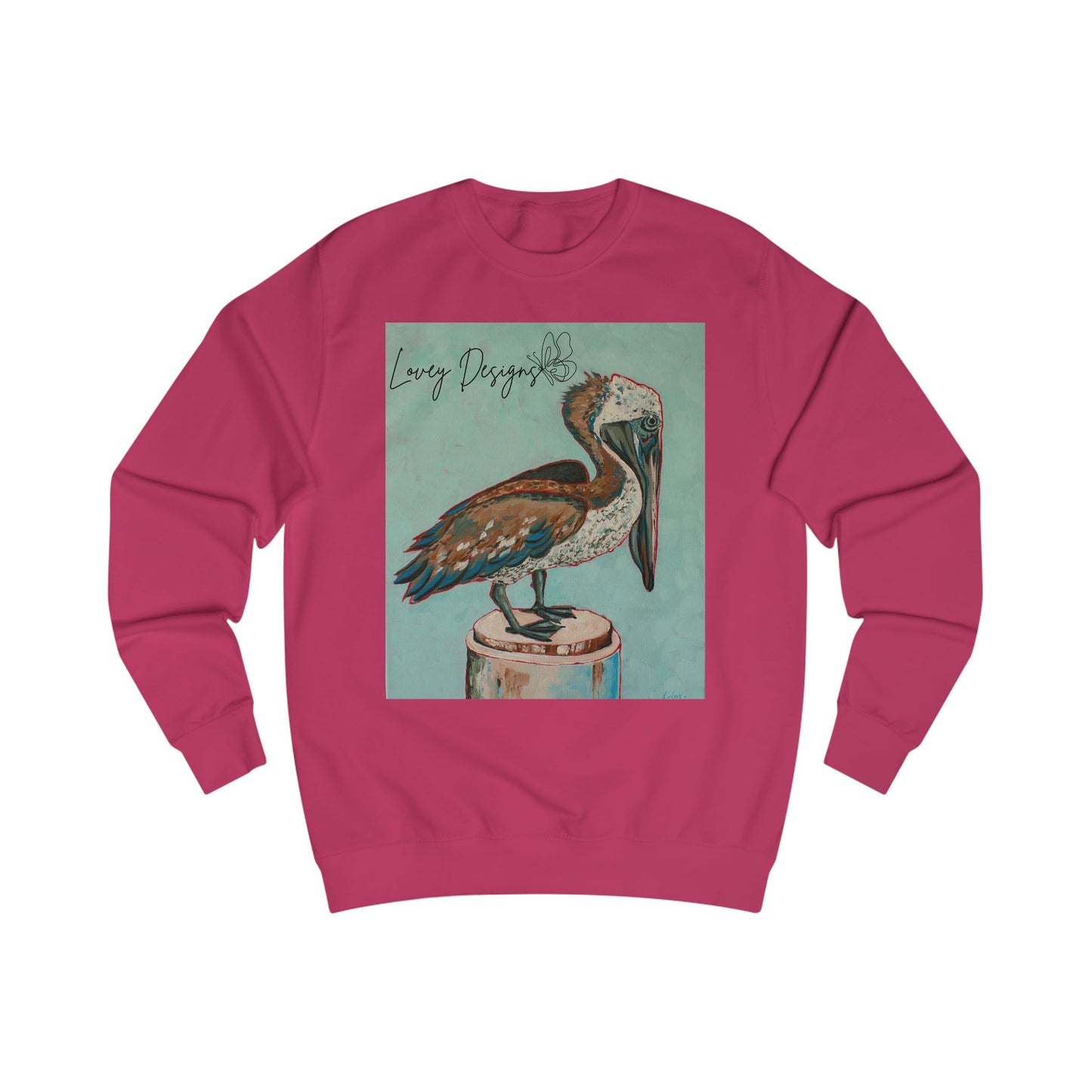 Beach Pelican Sweatshirt — Coastal Bird Graphic Crewneck