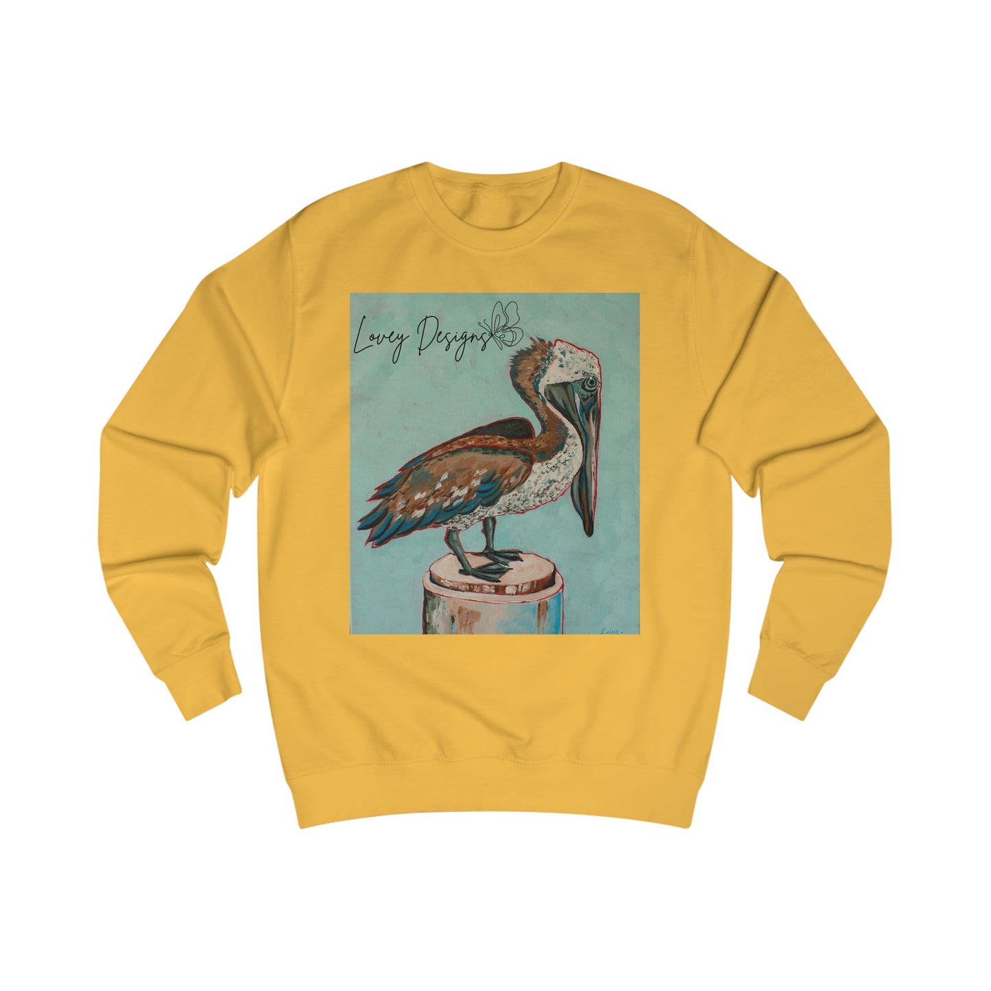 Beach Pelican Sweatshirt — Coastal Bird Graphic Crewneck