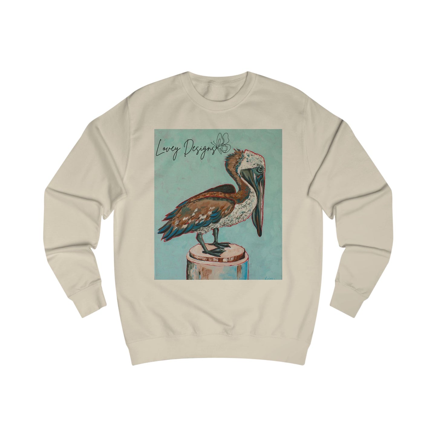 Beach Pelican Sweatshirt — Coastal Bird Graphic Crewneck
