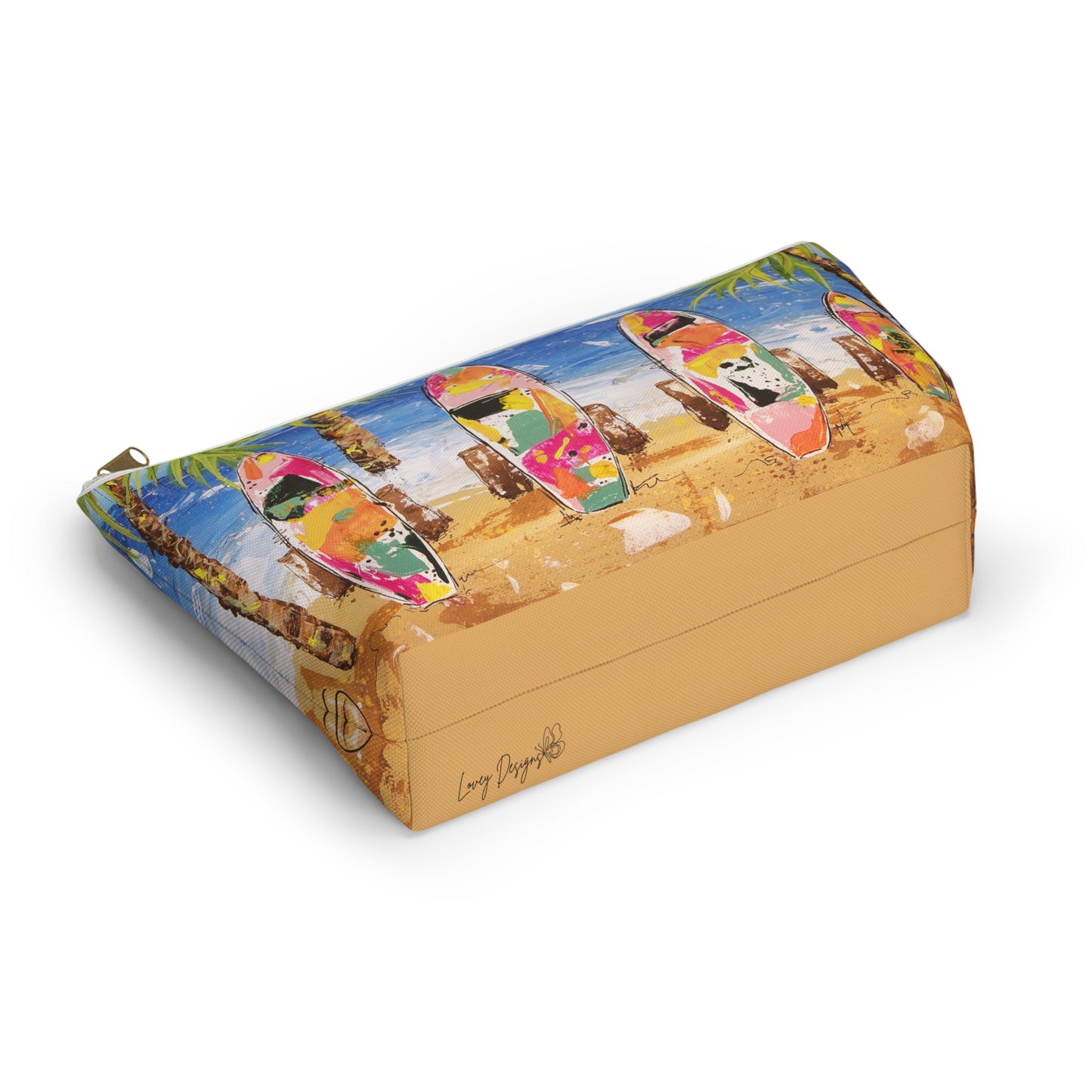 Surfboard Beach Accessory Pouch — Tropical Cosmetic Travel Bag