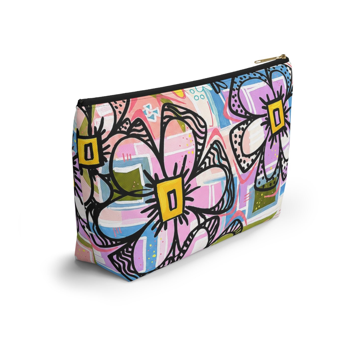 Floral Pop Accessory Pouch — Colorful Makeup & Travel Cosmetic Bag