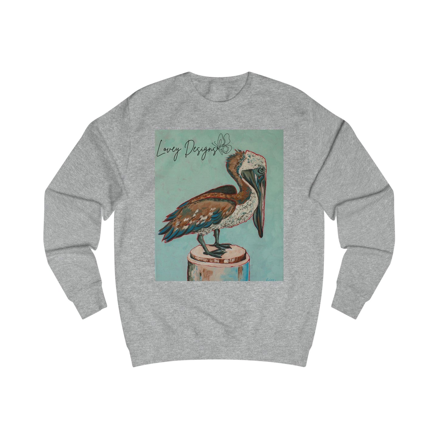 Beach Pelican Sweatshirt — Coastal Bird Graphic Crewneck