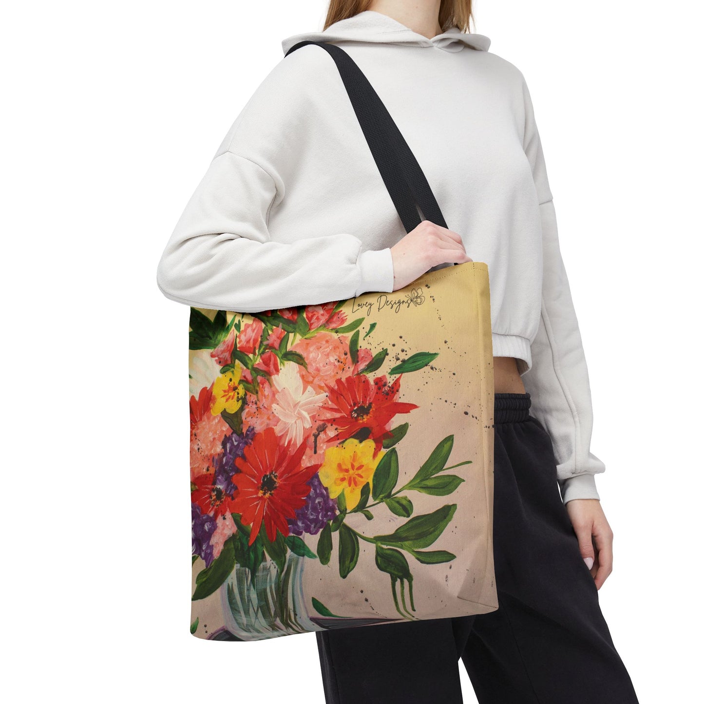 Colorful Drip Bouquet Tote Bag