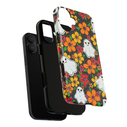 Halloween Floral Ghost Phone Case — Tough Magnetic Protective Cover