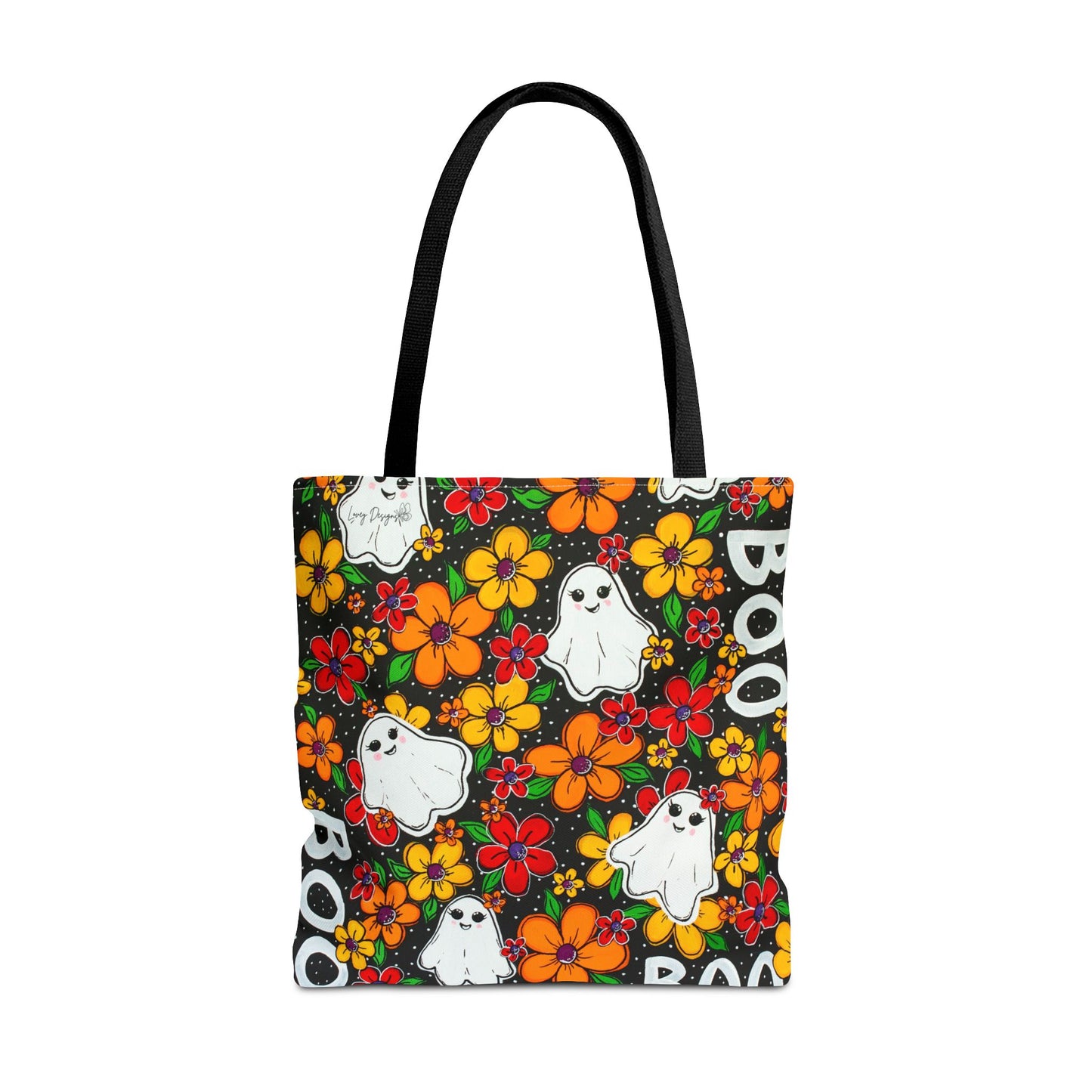 Halloween Ghosts in the Garden Tote Bag — Fall Season AOP Tote