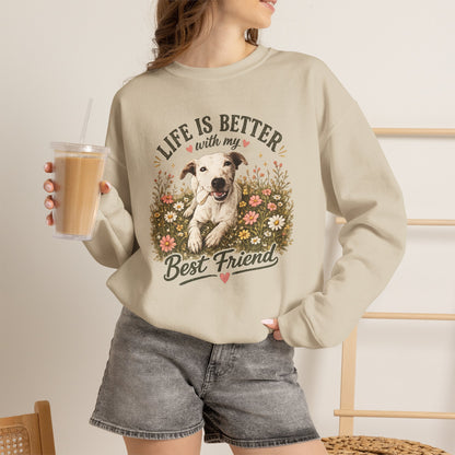 Copy of Sunsets & Sandy Paws Crewneck Sweatshirt – Beach Dog Graphic