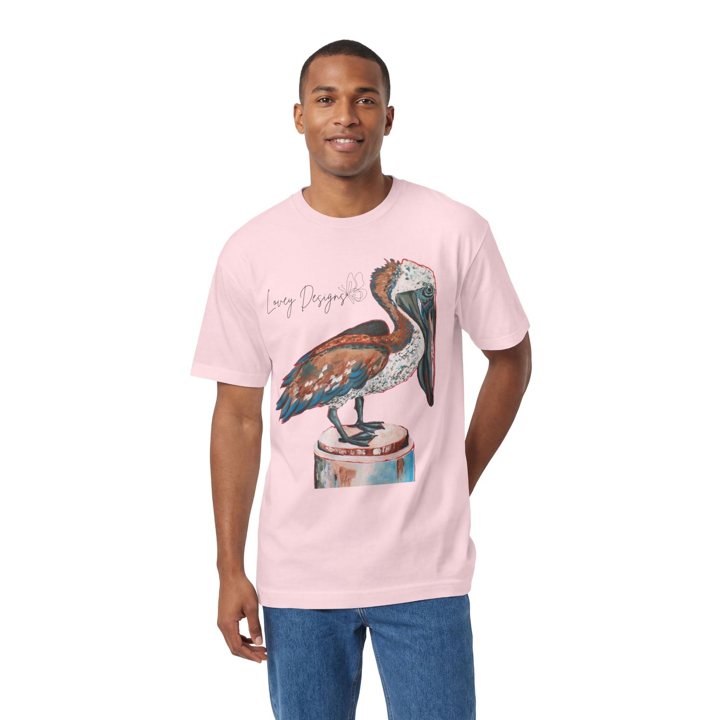 Beach Pelican Coastal Graphic T-Shirt