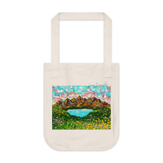 Colorful Mountain Landscape Tote Bag