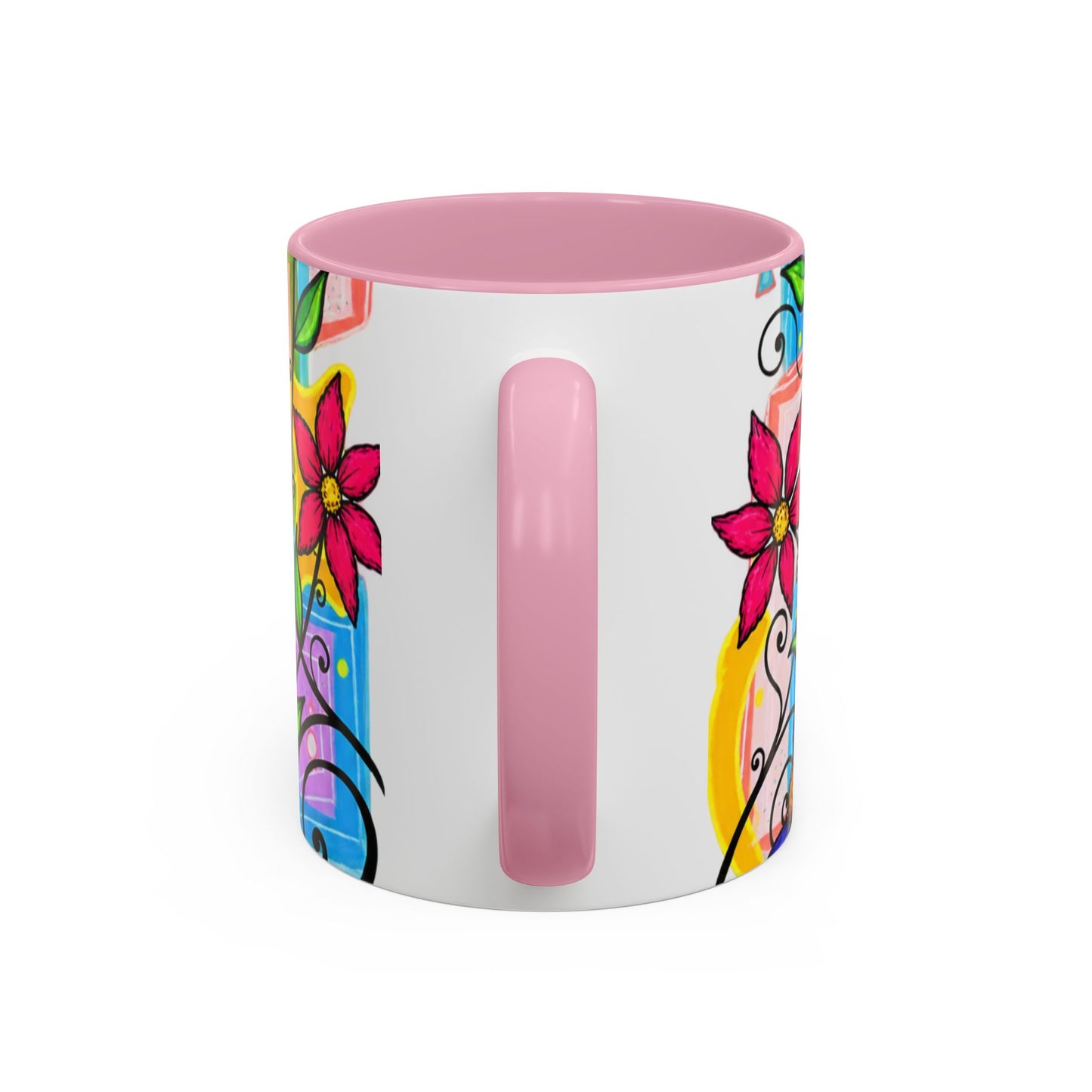 Colorful Floral Art Mug – Vibrant Hand-Painted Flowers (11oz, 15oz)