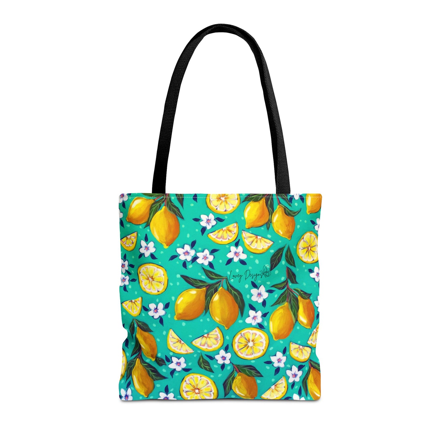 Lemon Blossom Tote Bag — Vibrant Citrus All-Over Print