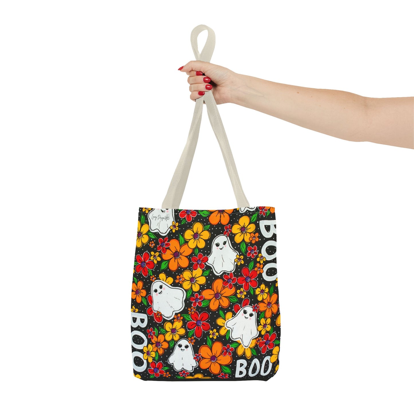 Halloween Ghosts in the Garden Tote Bag — Fall Season AOP Tote