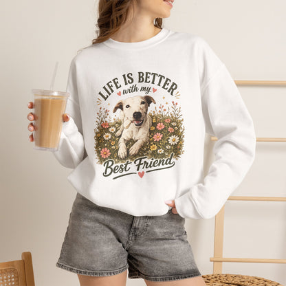 Copy of Sunsets & Sandy Paws Crewneck Sweatshirt – Beach Dog Graphic