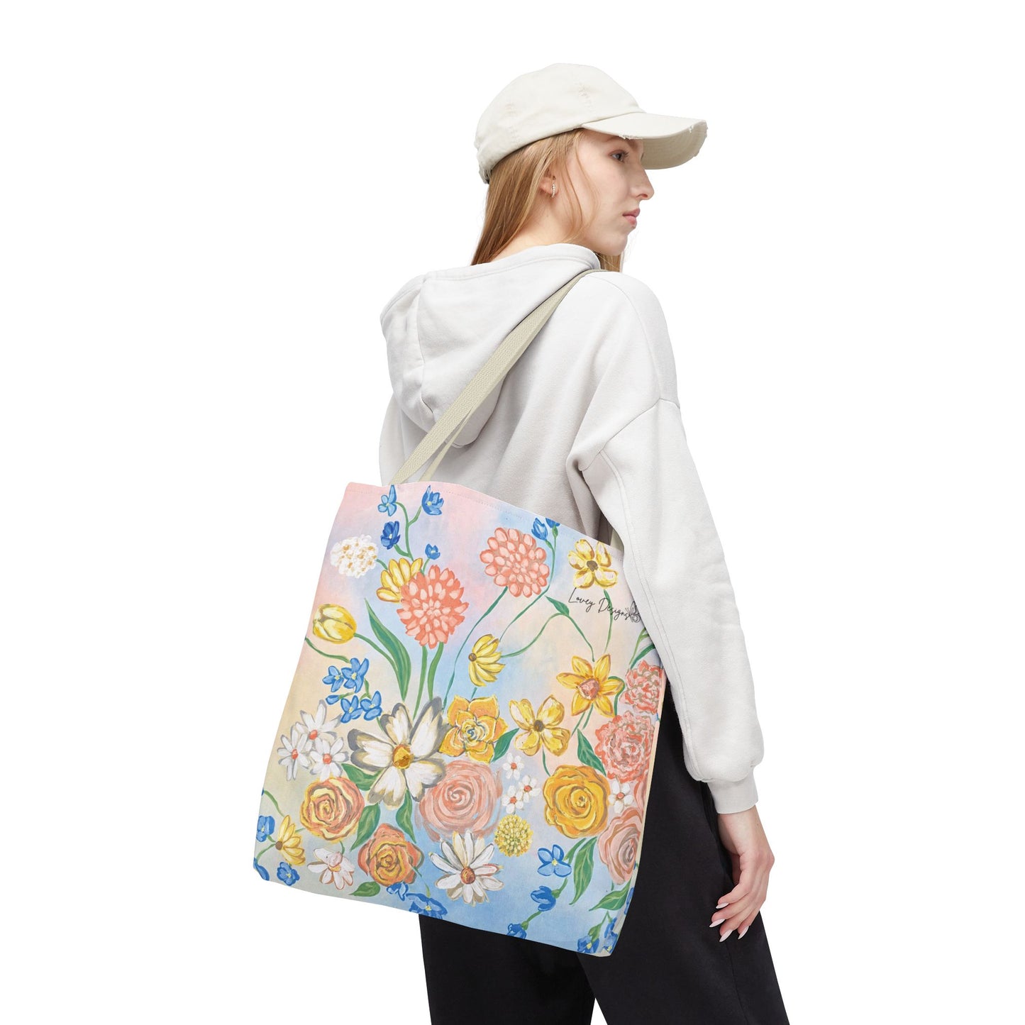 Bloom Where You Are Planted - Floral Canvas Tote Bag