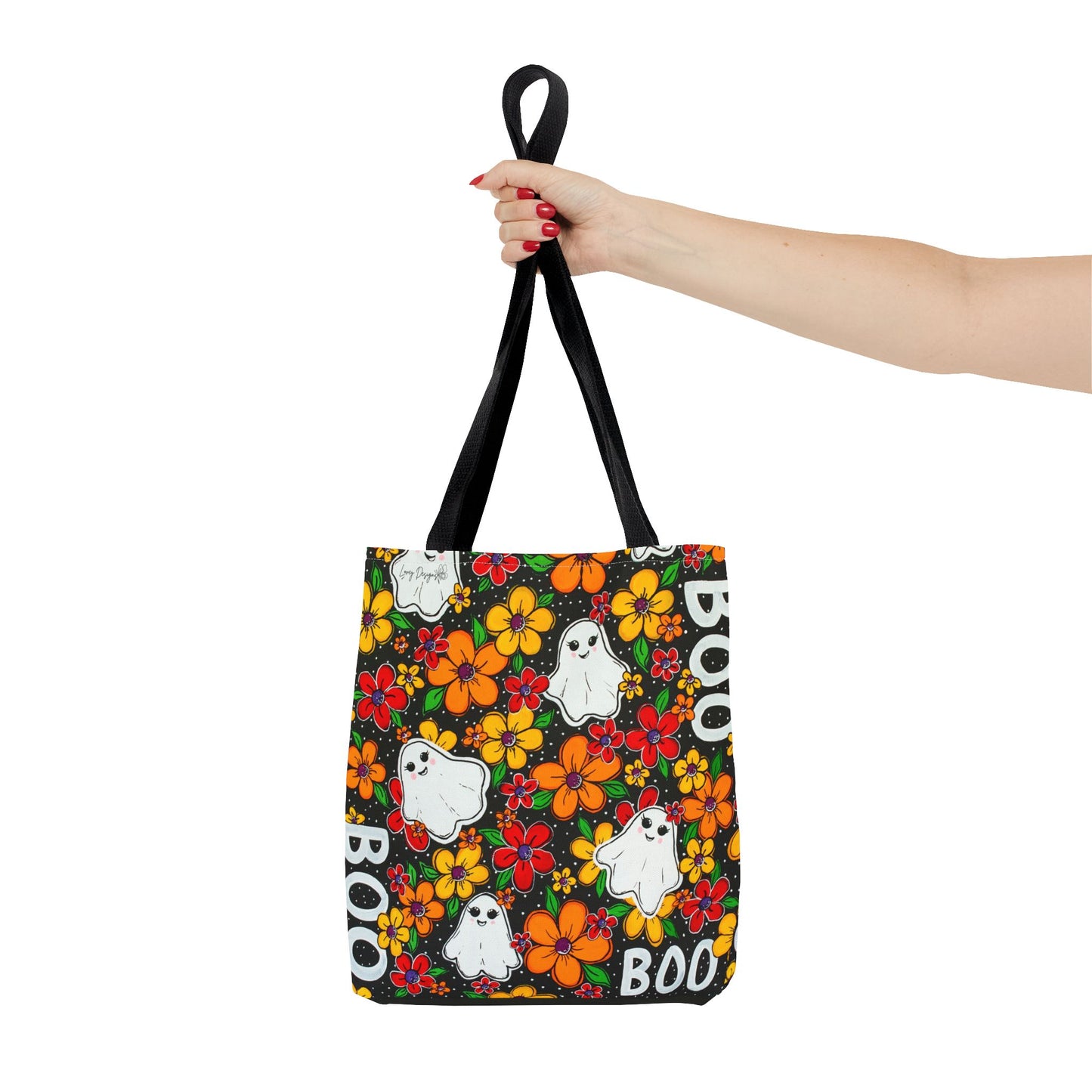 Halloween Ghosts in the Garden Tote Bag — Fall Season AOP Tote
