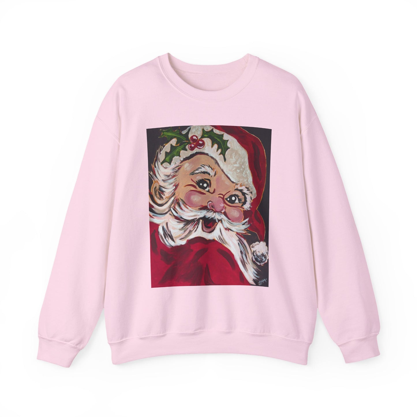 Santa Face Crewneck Sweatshirt — Vintage Santa Christmas Pullover